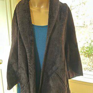 Vintage faux fur women cape